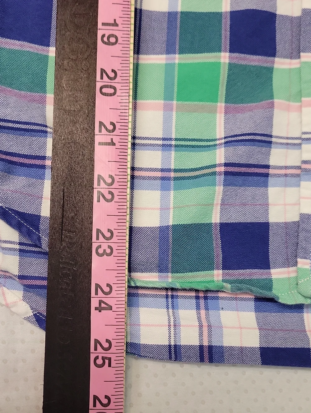 Boys Polo Ralph Lauren green blue white plaid shirt Large 14-16